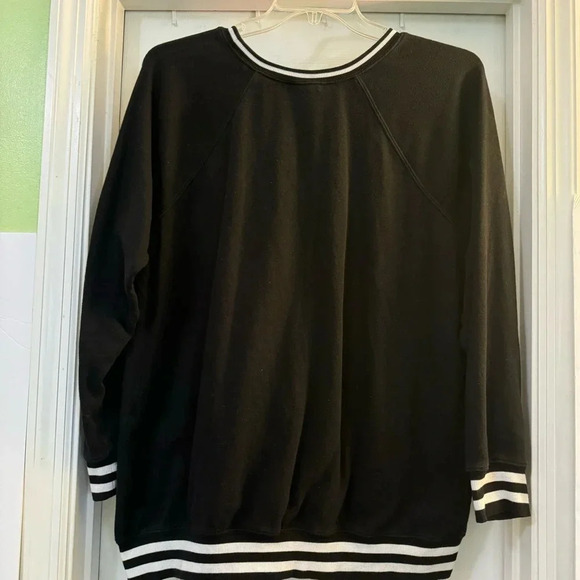 Torrid Long Sleeve Black & White Stripped Sweater - Picture 4 of 7
